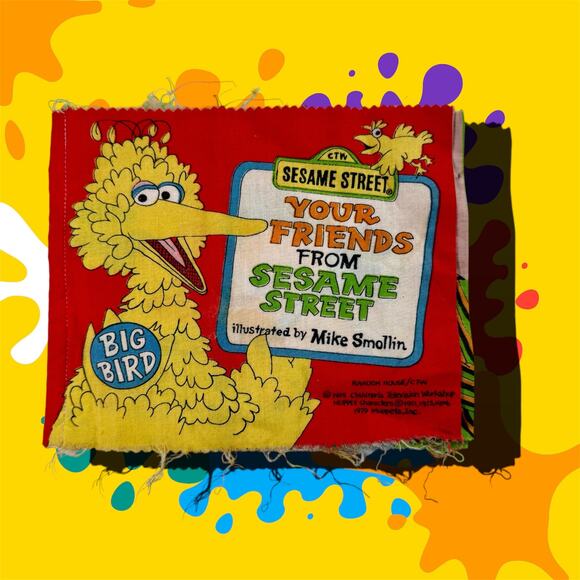 VTG 1979 Your Friends From Sesame Street Random House Kid's Cloth Picture Book - Picture 1 of 9